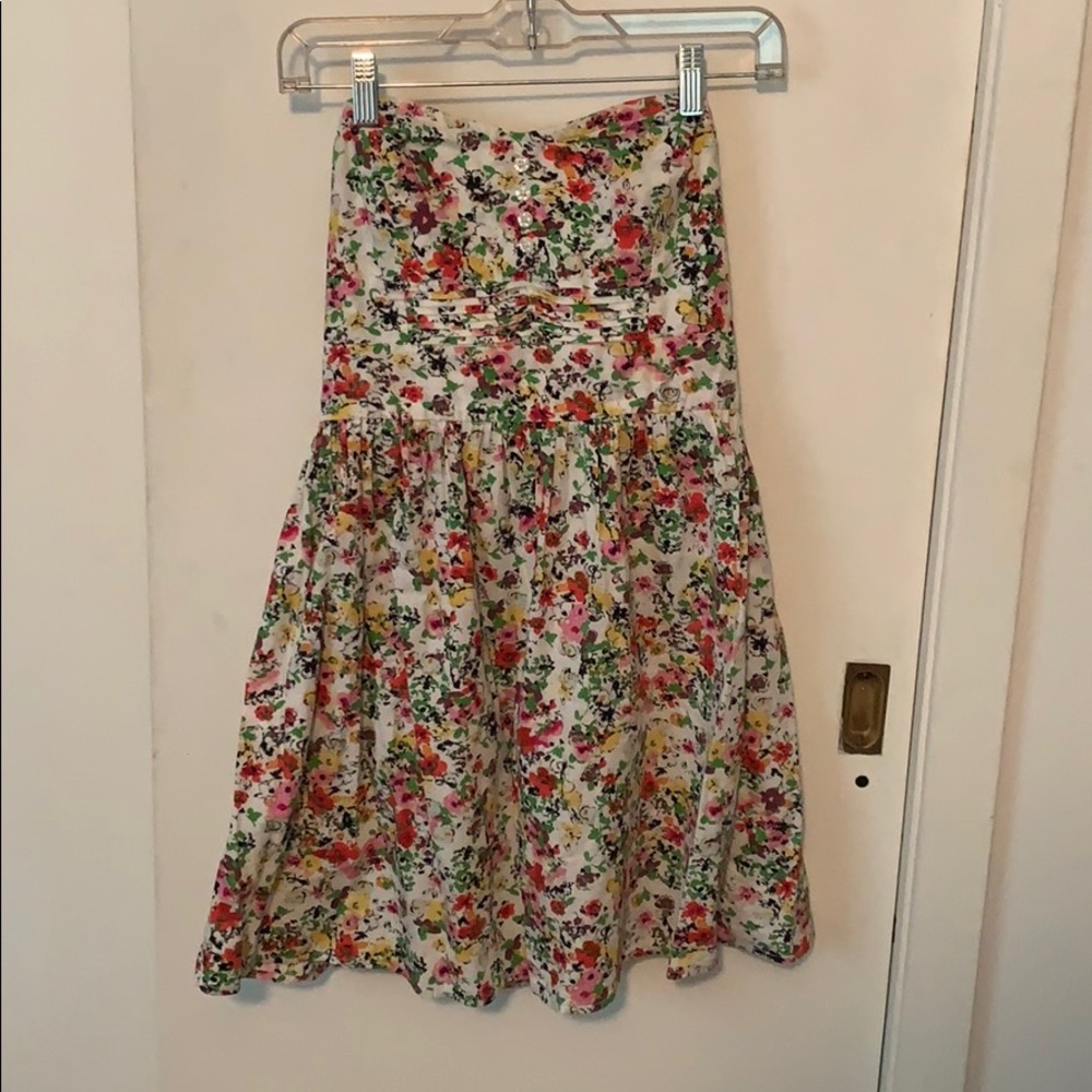 Floral Strapless Mini Dress